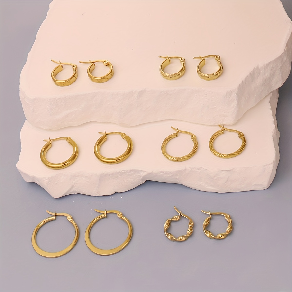 

6 Of Steel 18k Gold Set, And , Multiple , A For