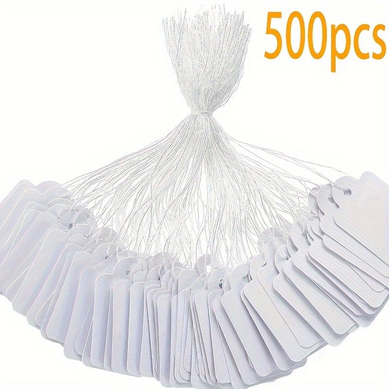 

500pcs Strings - & Jewelry Labels, 1.38" X 0.87" For Clothing And Crafts