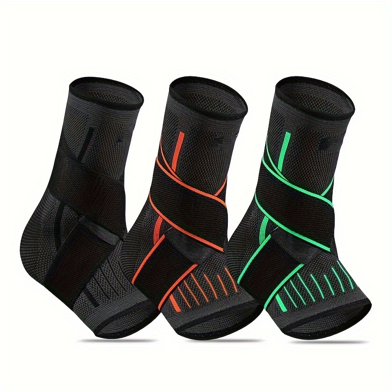 1pc Unisex Adjustable Ankle Compression Bandage - Elastic Support Brace for Daily Warmth, Gym & Sports - Hand Washable, Hook-and-Loop Closure, Nylon Material