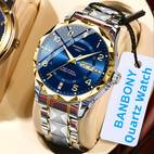 stainless steel quartz watch blue dial with roman date calendar display waterproof ipx7 casual sporty style casual sporty watch elegant watch design quartz movement