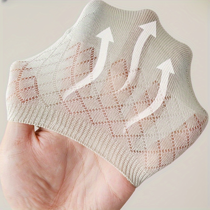 8 Pairs of Versatile Spring/Summer Japanese Candy-Colored Breathable Diamond Pattern Casual Socks