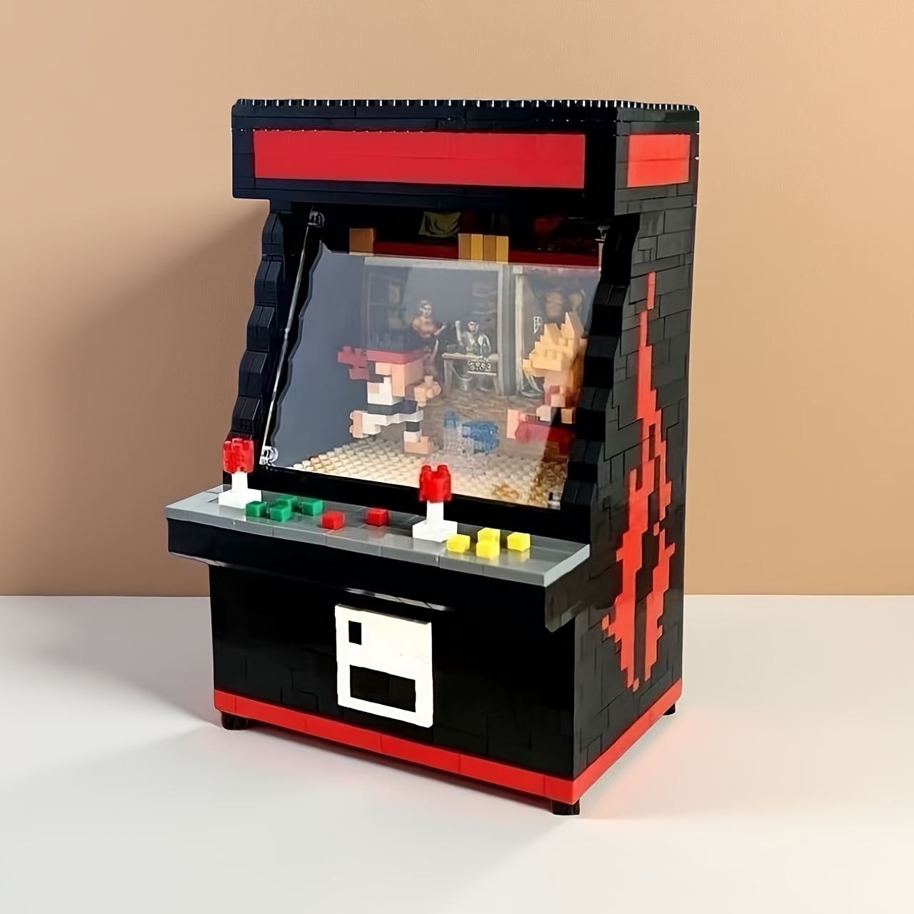 1055pcs of building blocks toy a red and arcade model with a door gift for christmas halloween and thanksgiving Product details 1