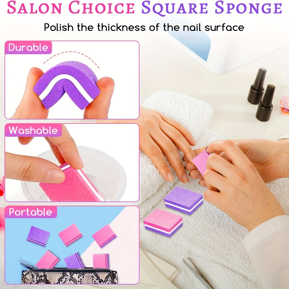 20pcs Double-Sided Nail Buffers, Mini Nail Files for Home & Salon Use