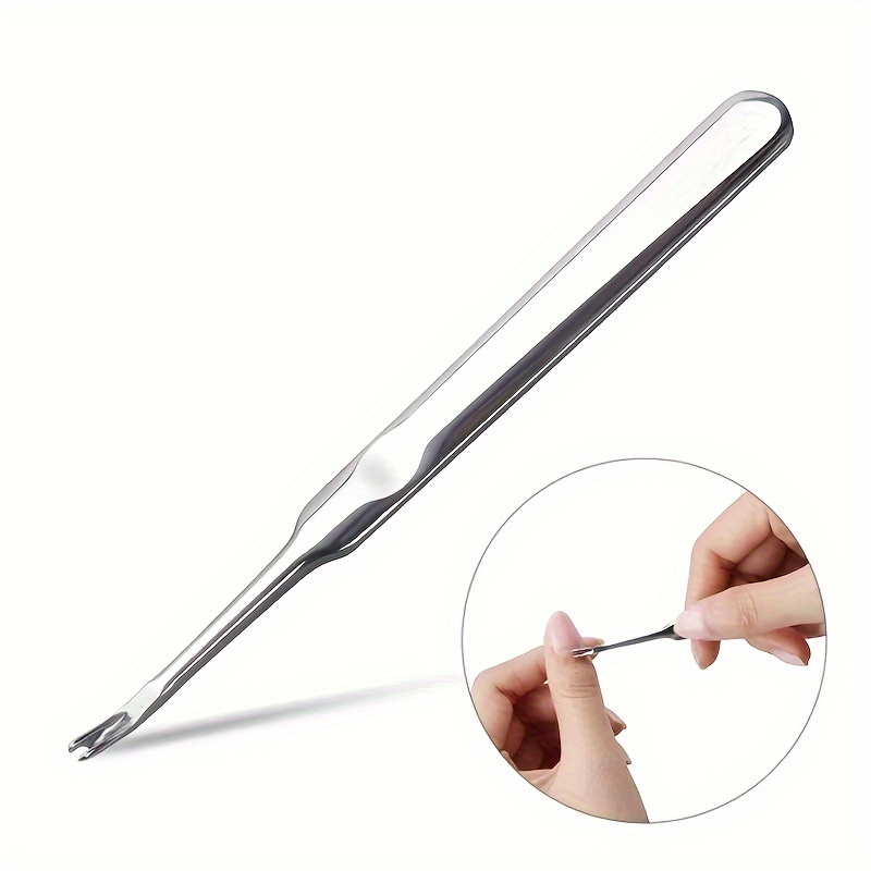 

1pièce Coupe-ongles en acier inoxydable pour pousser les cuticules, retirer morte, les boutons d'ongles, les ongles, les ciseaux, les coupe-ongles/les outils de manucure pour adultes, argenté