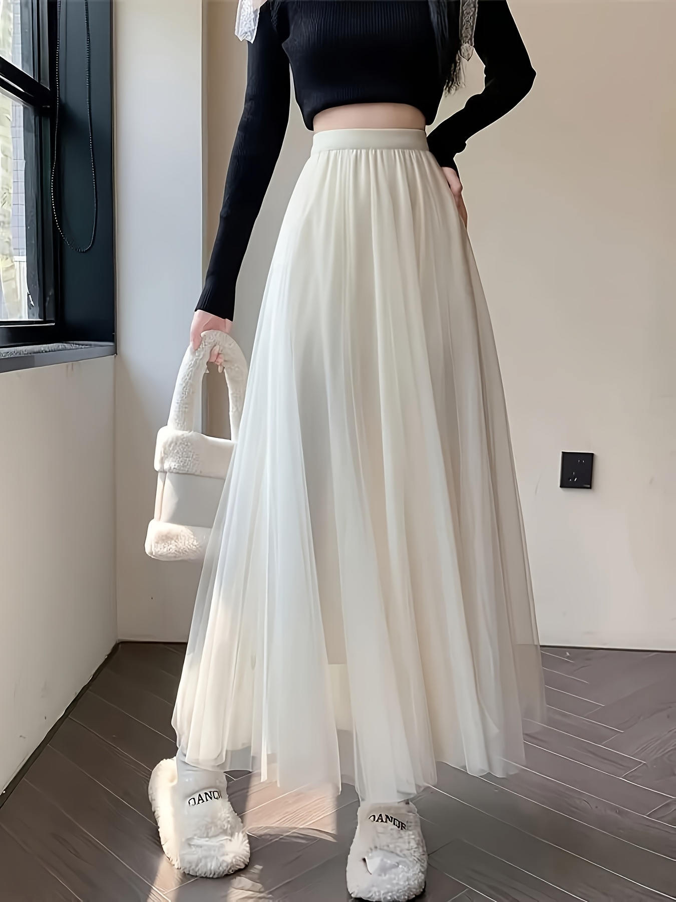 womens elegant long formal semi formal skirt high waisted a Temu