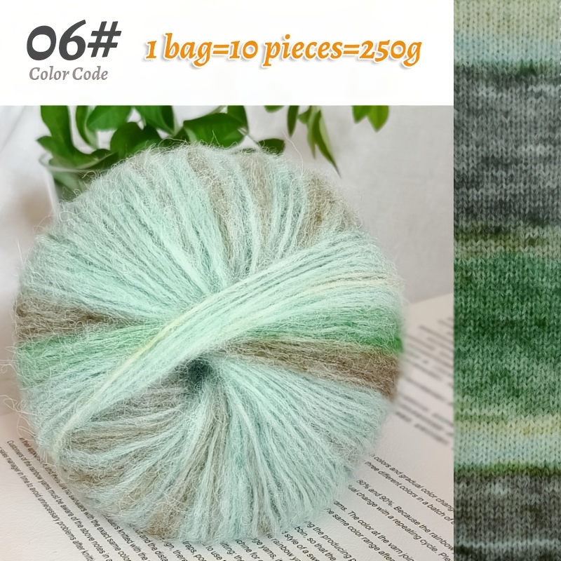 TEMU 250g 1 Large Bag Alpaca Yarn In Oil Painting Dye Style, Handmade Diy Material For Knitting Men's And Women's Sweaters, Scarves, Hats, Shawls,