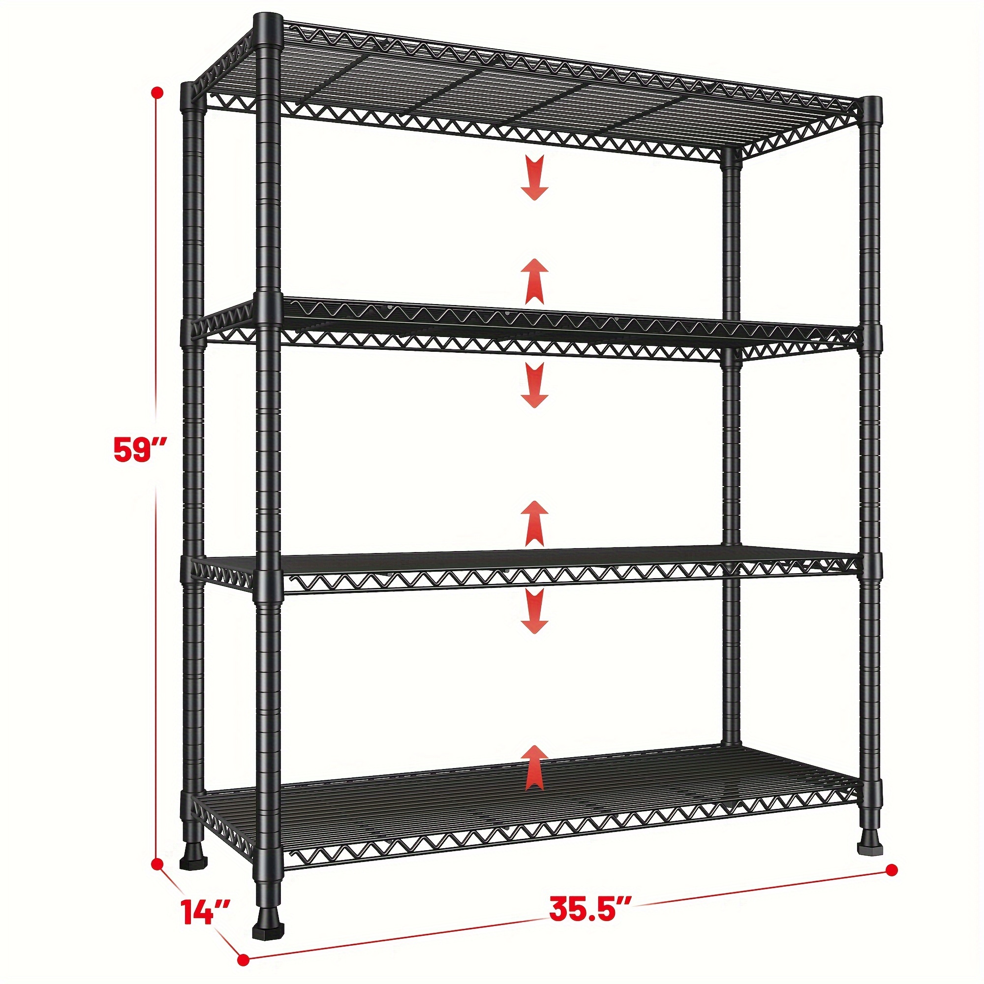 

Shelves And Metal Shelves Pantry Shelves For 35.6''w*14.1''d*59.1''h