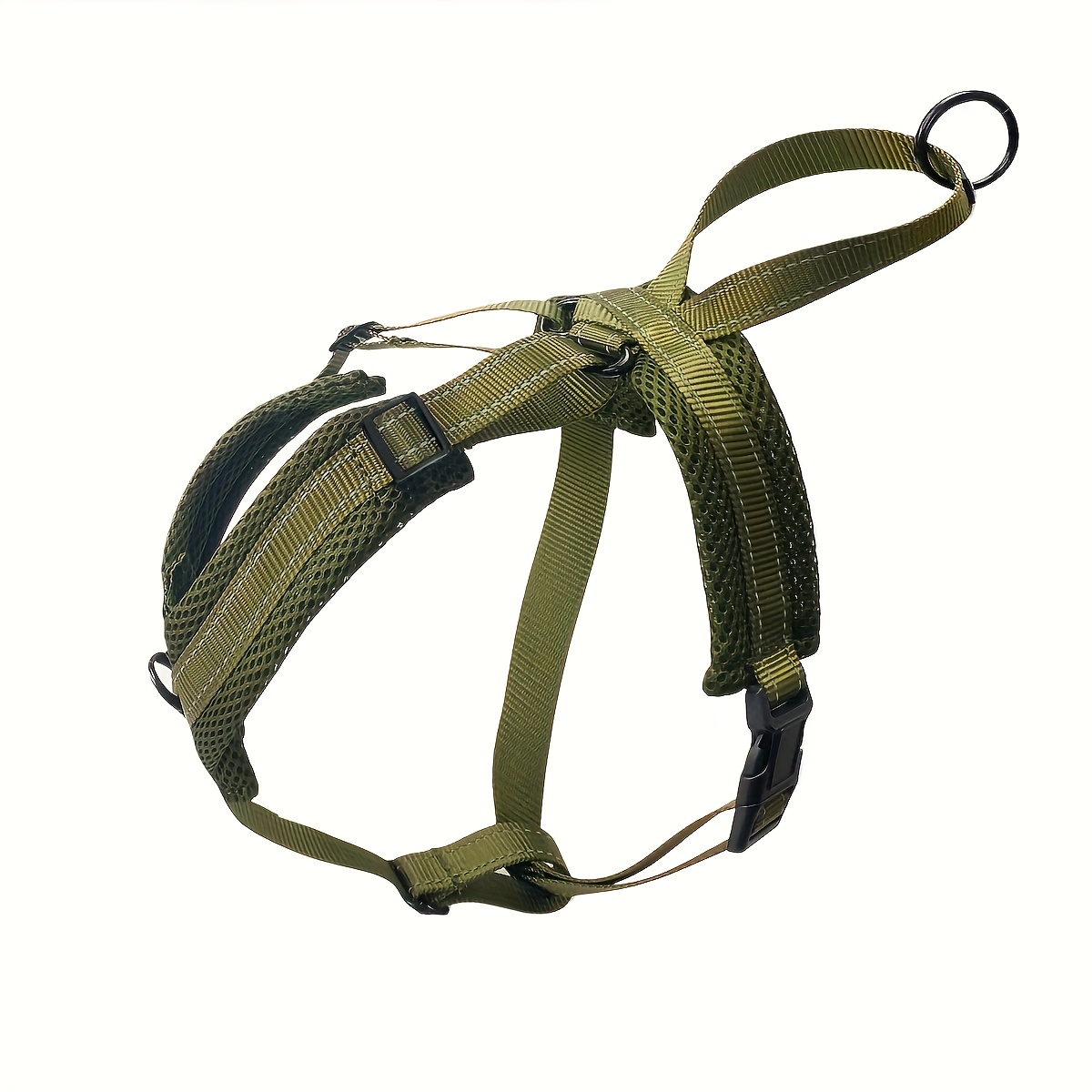 TEMU Outdoor Reflective Dog Harness, No Pull Adjustable Dog Vest Comfortable Nylon Dog Chest Strap With Control Handle For Easy Walking Jogging