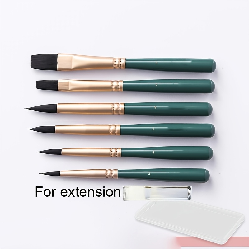 TEMU 7pcs Mini Watercolor Paintbrushes, Painting Special Brushes, Palm-sized Brushes, Convenient To Carry, Nylon Watercolor Pigment Pen Watercolor
