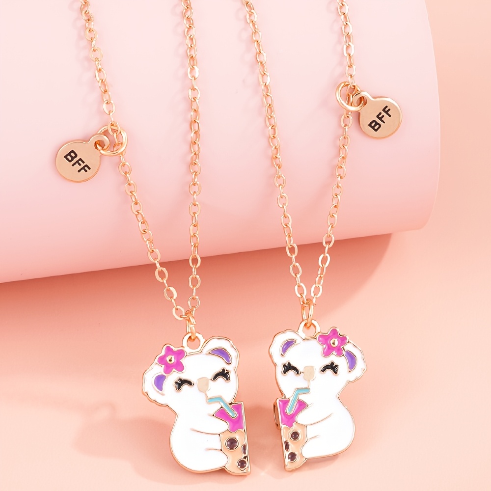 2pcs Koala Pendant Necklace BFF Set for Girls