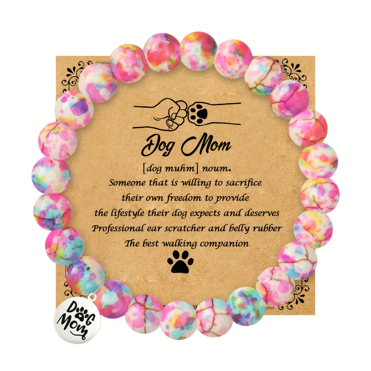 TEMU A Beautiful Pendant Bracelet With A Card, Ideal For Valentine's Day, Thanksgiving, Birthdays, Or Graduations, Perfect For Dog Lovers And