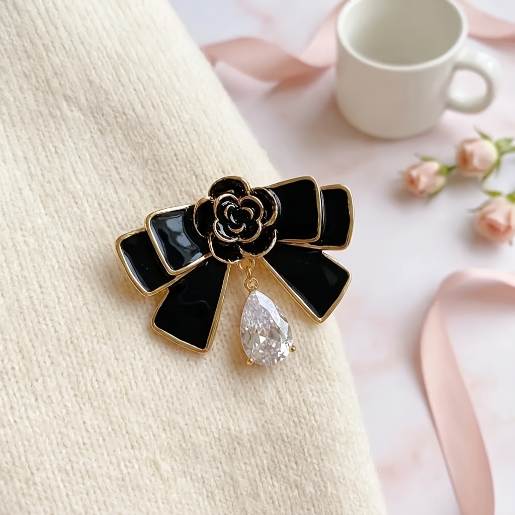 E-shop Damen - Plattierte Kamelienbrosche - Vintage Teeblume, Elegantes Ganzjahres-Accessoire für den , Valentinstagsgeschenk & für besondere Anlässe -