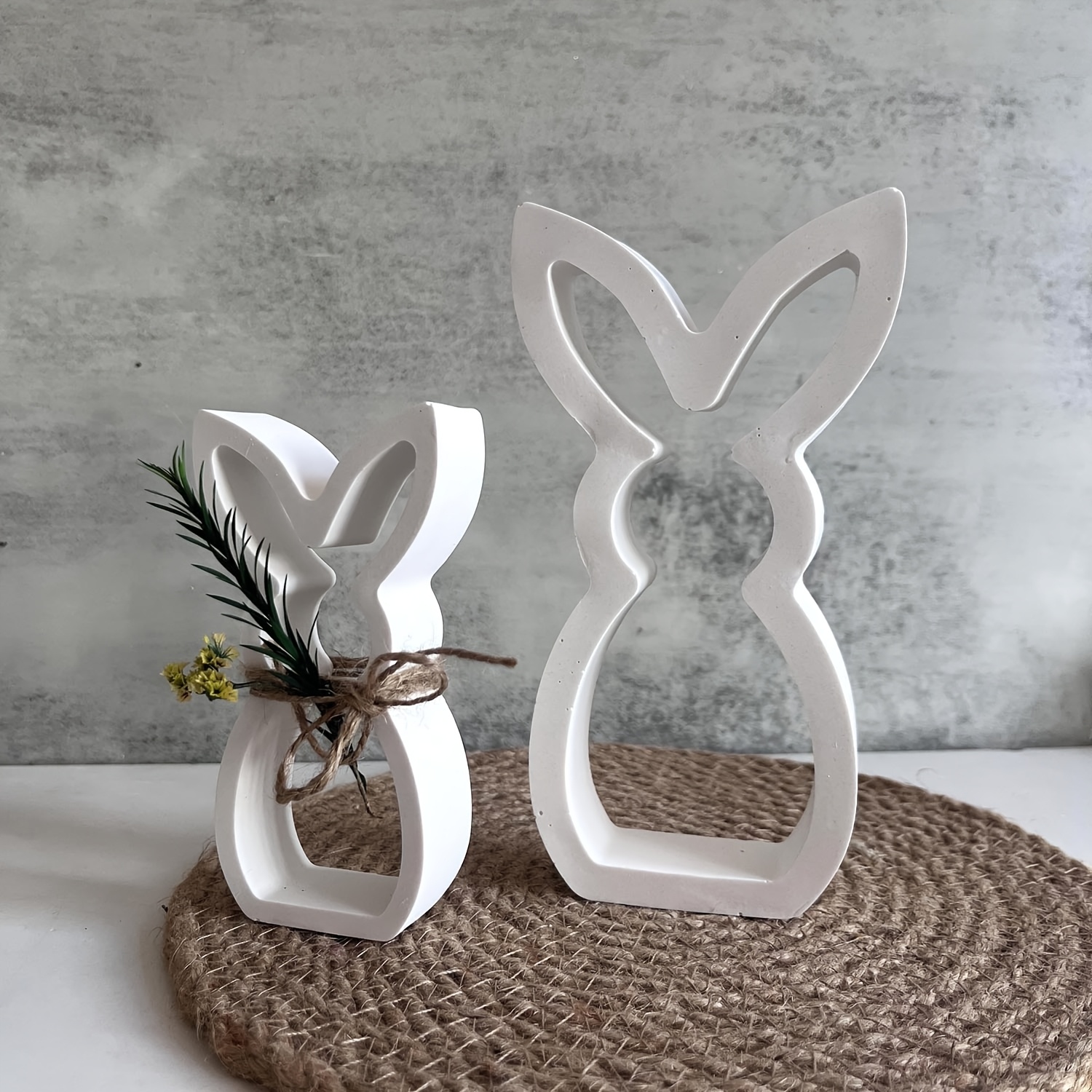 

Easter Cute Bunny-shaped Decorative Silicone Mold For Making Large Bunny Candle Holders, Cement, Plaster Molds, And Resin Liquid Molds, Easter Home Decor Gifts.