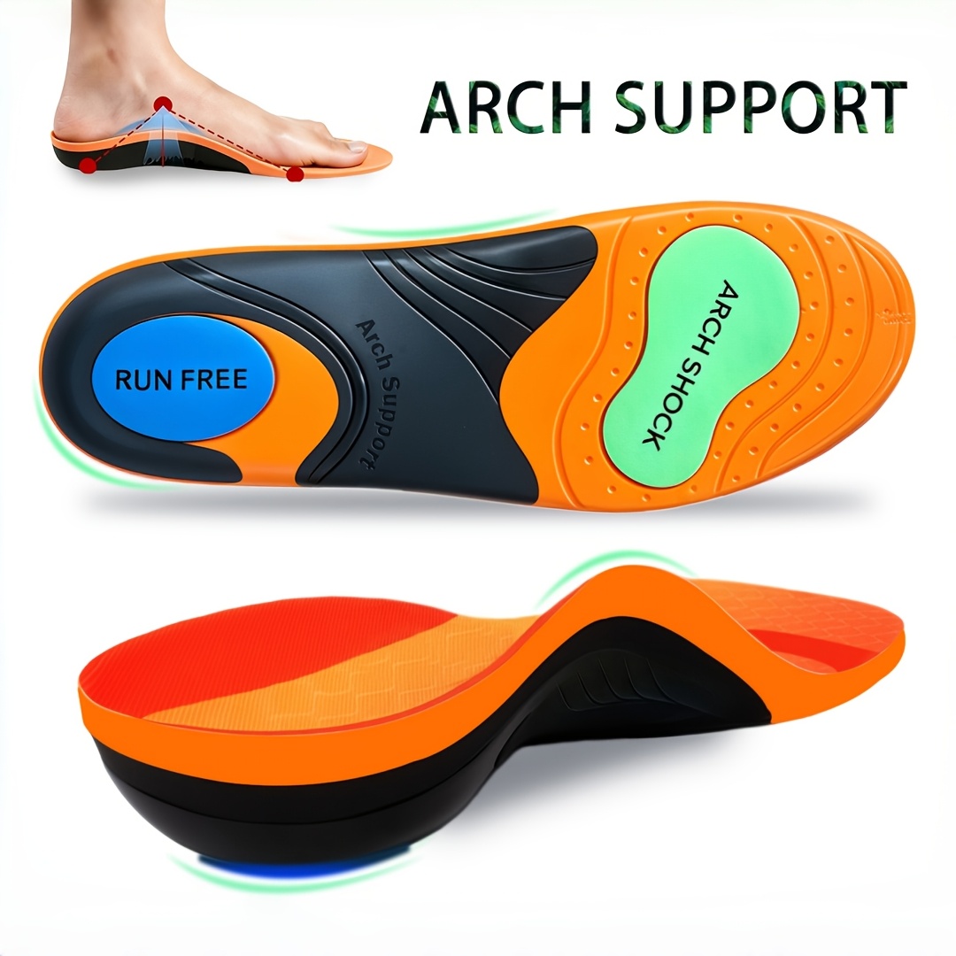 TEMU Heavy-duty Arch Support Insoles, Shock-absorbing Insoles, Suitable For Sports Shoes And Footwear, Ideal For Running, Fitness, And Daily Wear,