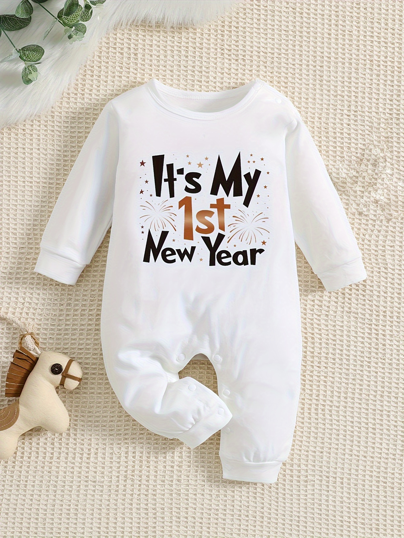 tutina neonato capodanno body a maniche lunghe tutina Temu