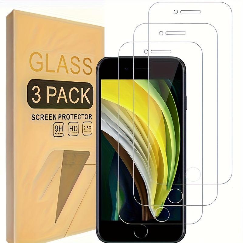 TEMU 3pcs Set Of Screen Protectors For Iphone 7/iphone 8/iphone Se 3/2(2022/2020 Version), Made Of Tempered Glass, Compatible With Phone ,