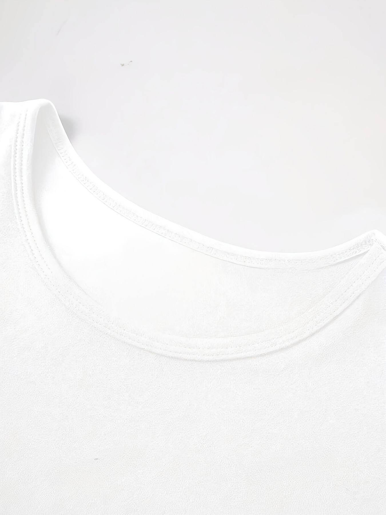 Women'S Y2K Crew Neck Short Sleeve Short Length Polyester T-Shirt, Solid Color, Slight Stretch, Knit Fabric, 180g/m?, No Belt, Pullovers Placket, No Chest Pad, Skinny Fit, for Daily Wear, Summer, School Return