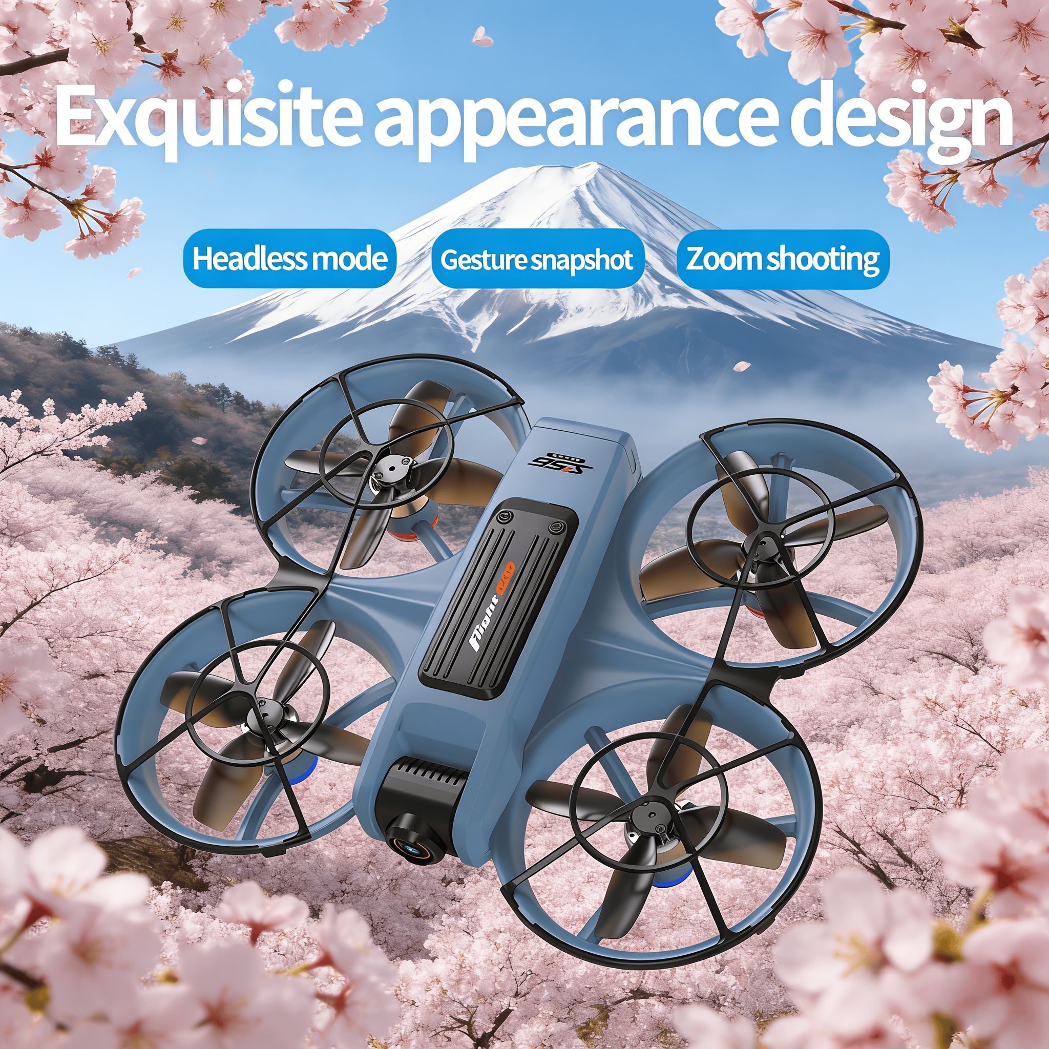 Brushless Wind Resistant Drone with Dual Lens