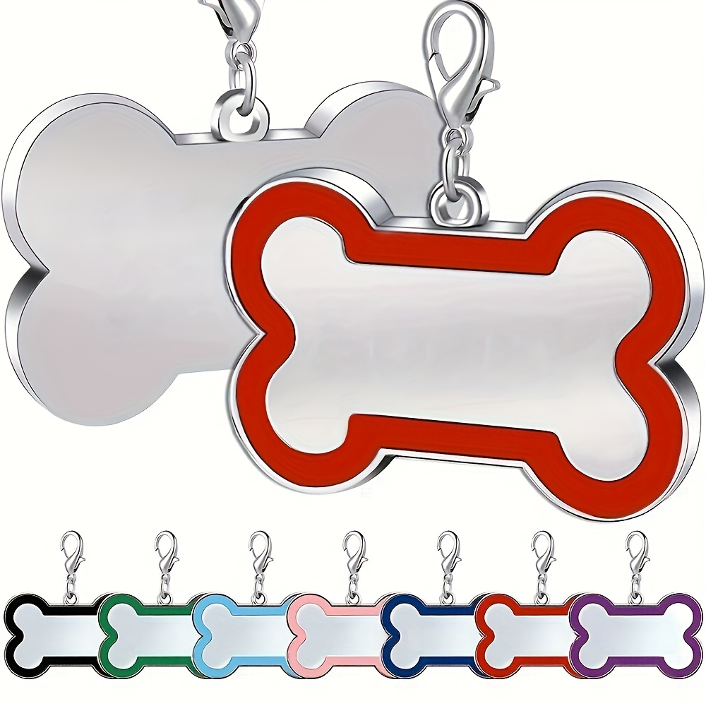 TEMU Targhetta personalizzata in di senza carica a forma di , con il e le informazioni di contatto, per cani, con per gli degli animali domestici