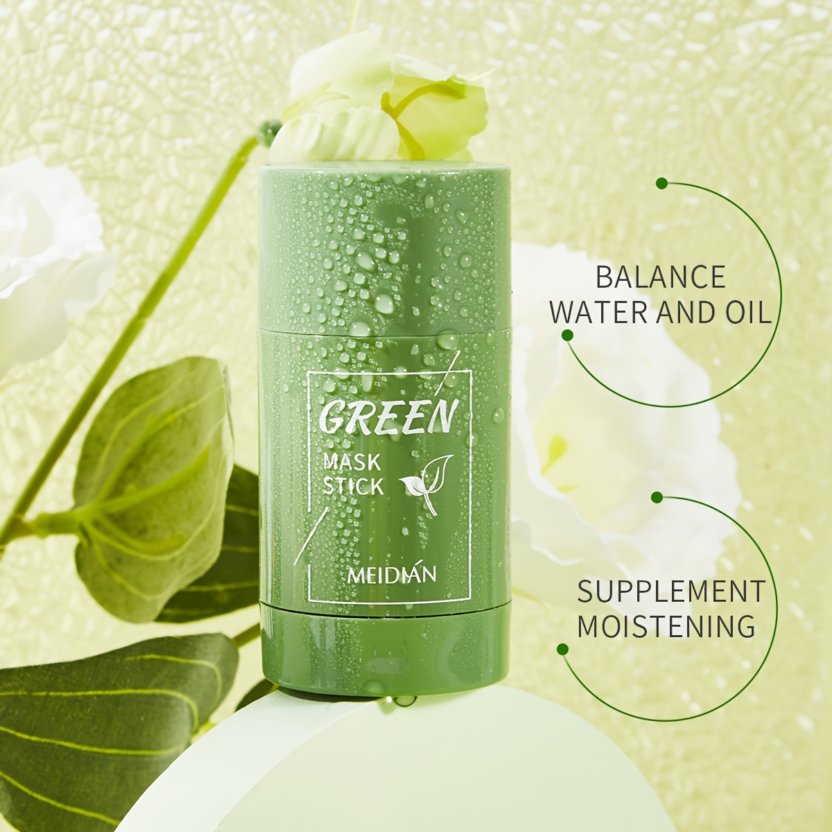 green tea solid face stick deep cleansing pore tightening alcohol       light beige travel friendly solid facial mask for all light beige types men women face cleaner skincare routine compact beauty   formula     skincare easytouse formula busy professionals 2