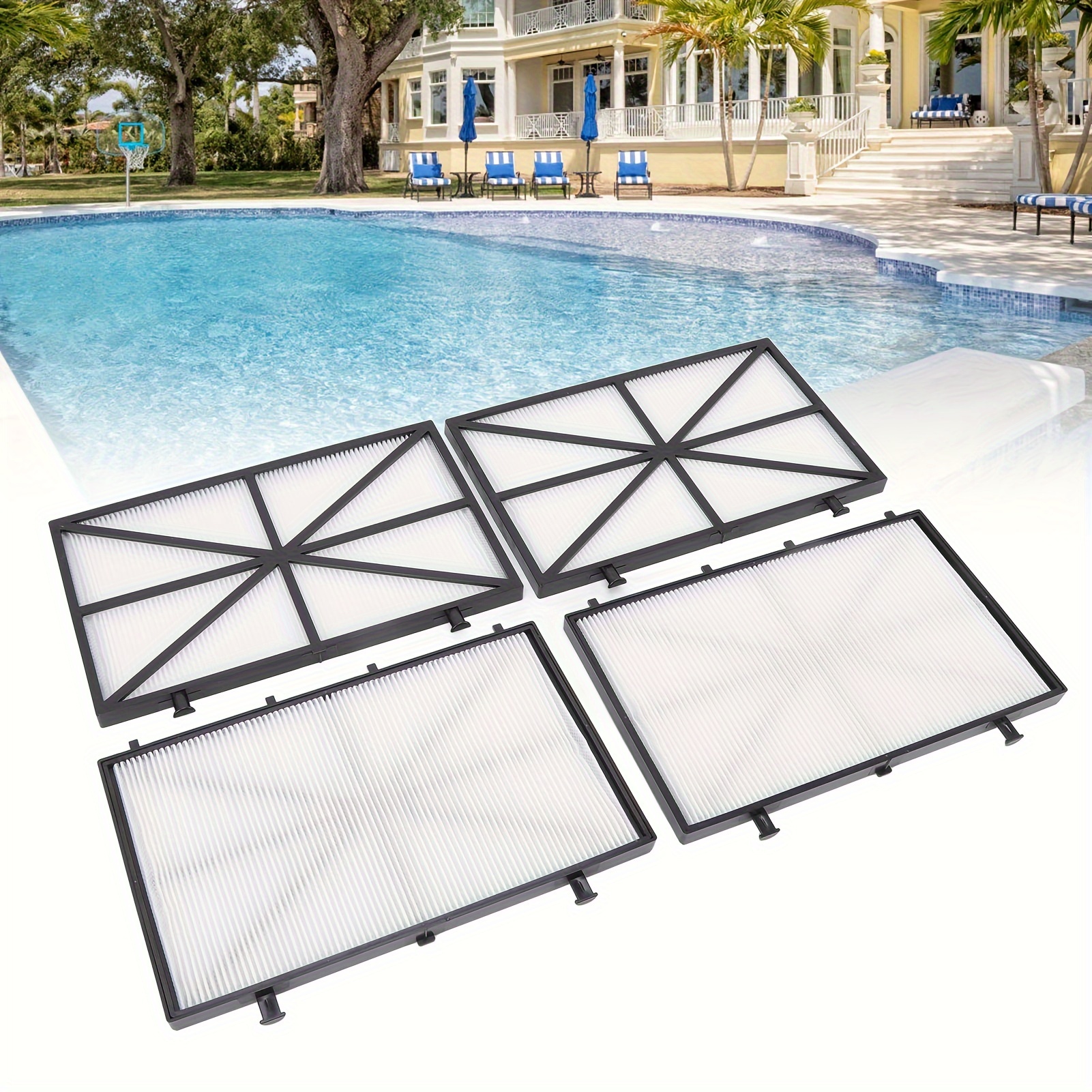 

Greensen 4pcs Ultra Fine Cartridge Filter Panels Robotic Pool Cleaner For Part Number 9991432 R4 For Garden Outdoor Yard Swimming Pool Cleaning Supplies