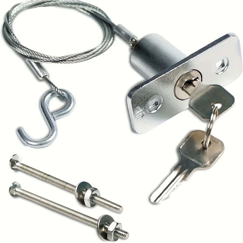 TEMU Universal Garage Door Emergency Release Lock Kit - Metal, Quick Release Disconnect Key, Garage Essentials, Durable Garage Lock, Garage Door Lock