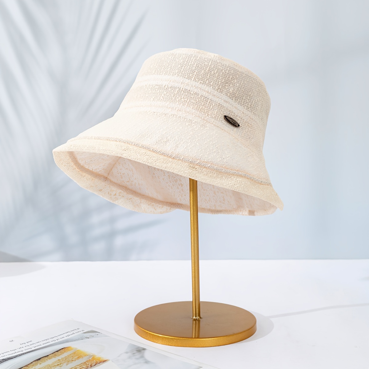 Black/White Mesh Bucket Hat Lightweight Breathable Fisherman Hats Elegant Style Sun Hat, Bucket Hats for Women,Temu