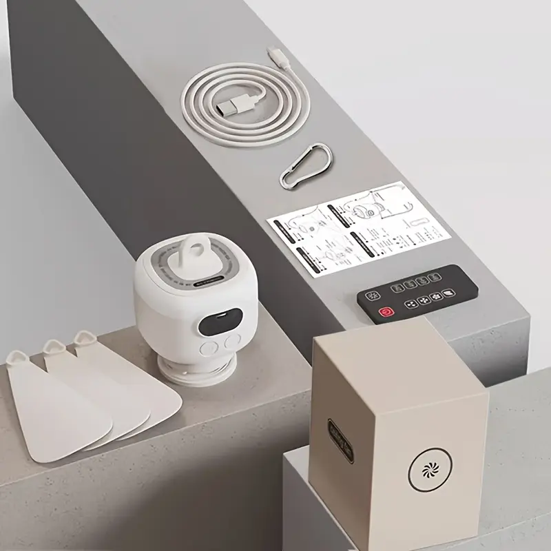 portable usb rechargeable ceiling fan with led light 8000mah battery remote control white for indoor outdoor use summer camping home cooling summer camping gear remote controlled fan lightweight plastic portable fan details 5