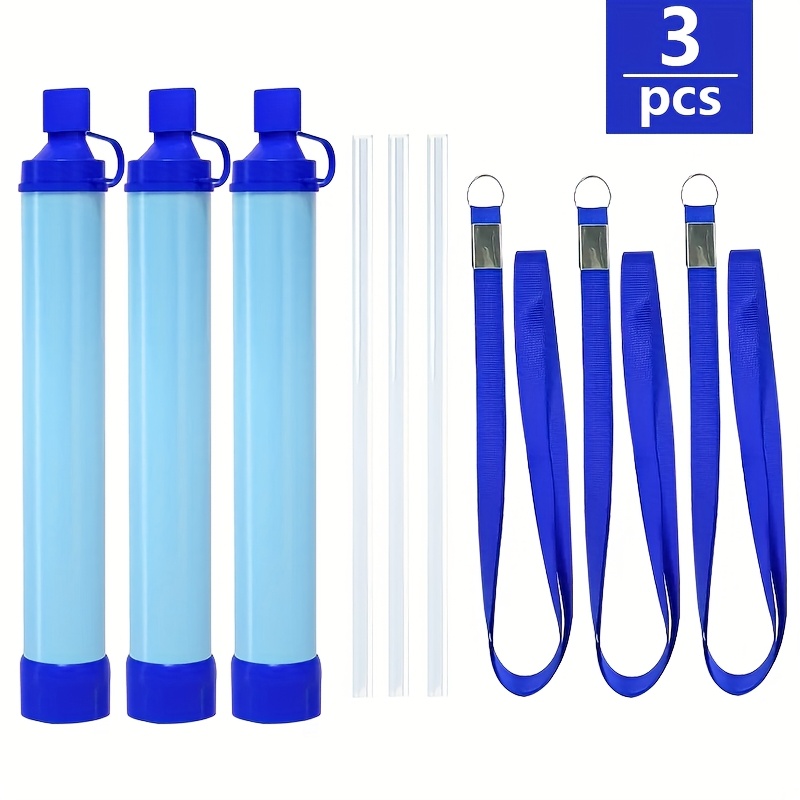TEMU 3pcs/ 4pcs/ 6pcs Outdoor Emergency Water Filter, Survival Emergency Direct Drinking Water Purifier Set, Camping Water Drinking Filtration Siphon