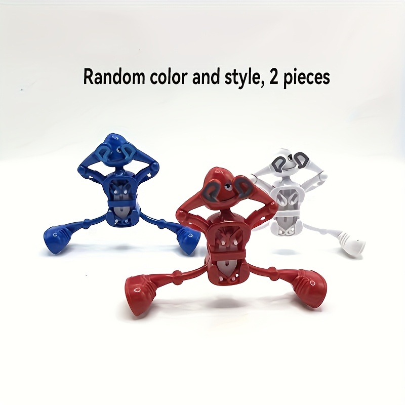 2pcs Colorful Random-generating Prank And Funny Dancing Robot Toys, Dancing Split-leg Robot Toys, Chain-driven Robots, Interesting Spring-driven Toys For Children, Cute Dancing Figurines Toys