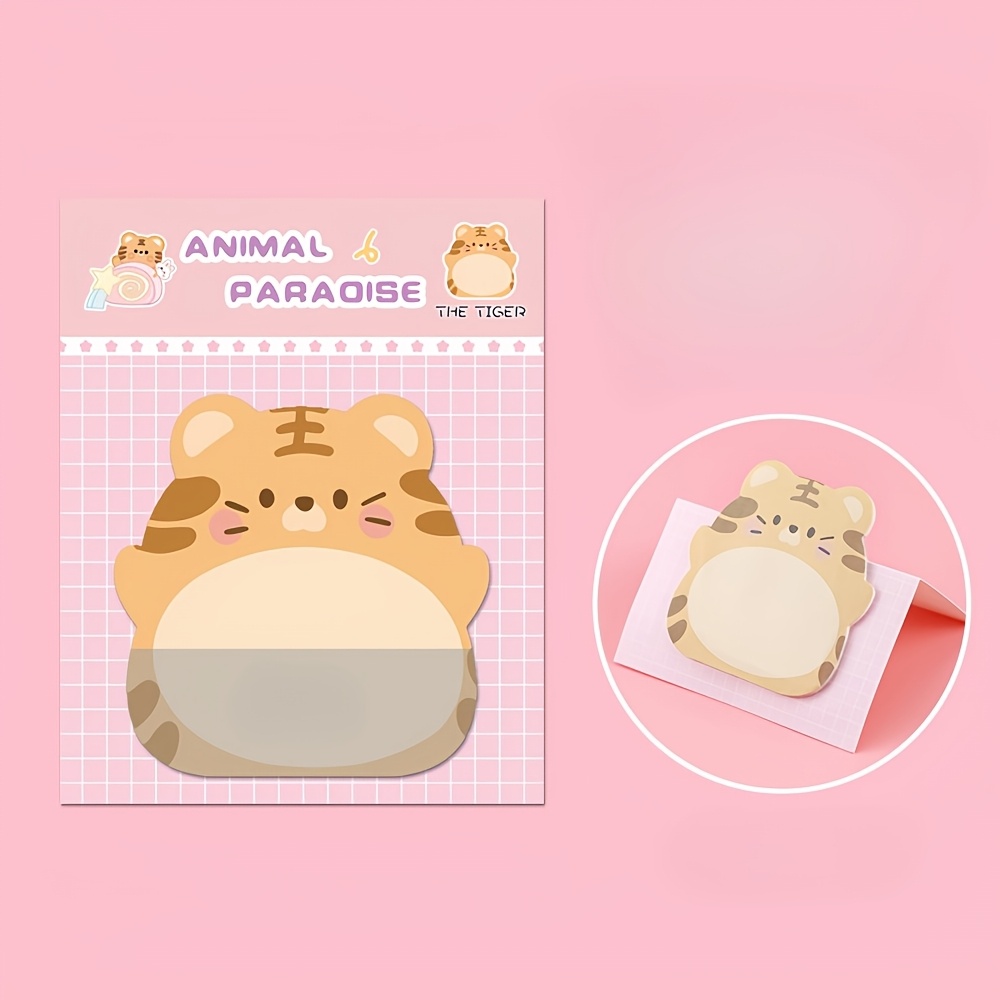 愛らしいトラのキャラクター付箋 20枚入り オフィス＆ホーム用 ティブ