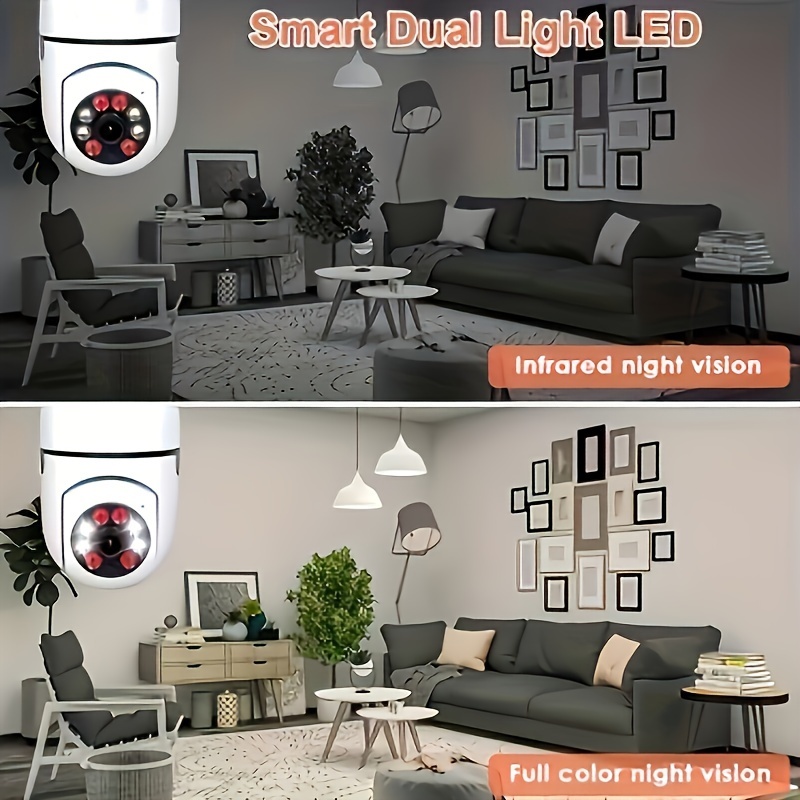 2 PCS Ease Life APP Caméra intelligente Wifi d'intérieur 1080p haute définition, connexion sans fil, objectif haute définition, rotation/zoom à 360°, vision nocturne couleur, audio bidirectionnel, suivi et détection de mouvement de la sécurité intérieure, avec projecteurs et sirènes