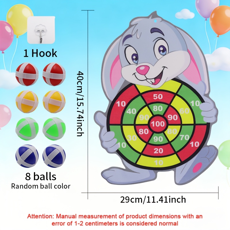 TEMU Juego de Dardos con Bolas Adhesivas de de Dibujos Animados para Fiestas Infantiles, Juego de Dardos con Bolas Adhesivas de - en Interiores y