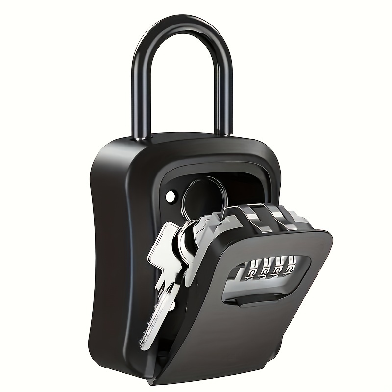 

Weatherproof Key Lock Box With Resettable Combination - Portable & For Indoor/outdoor, Garage, Garden, Store Use