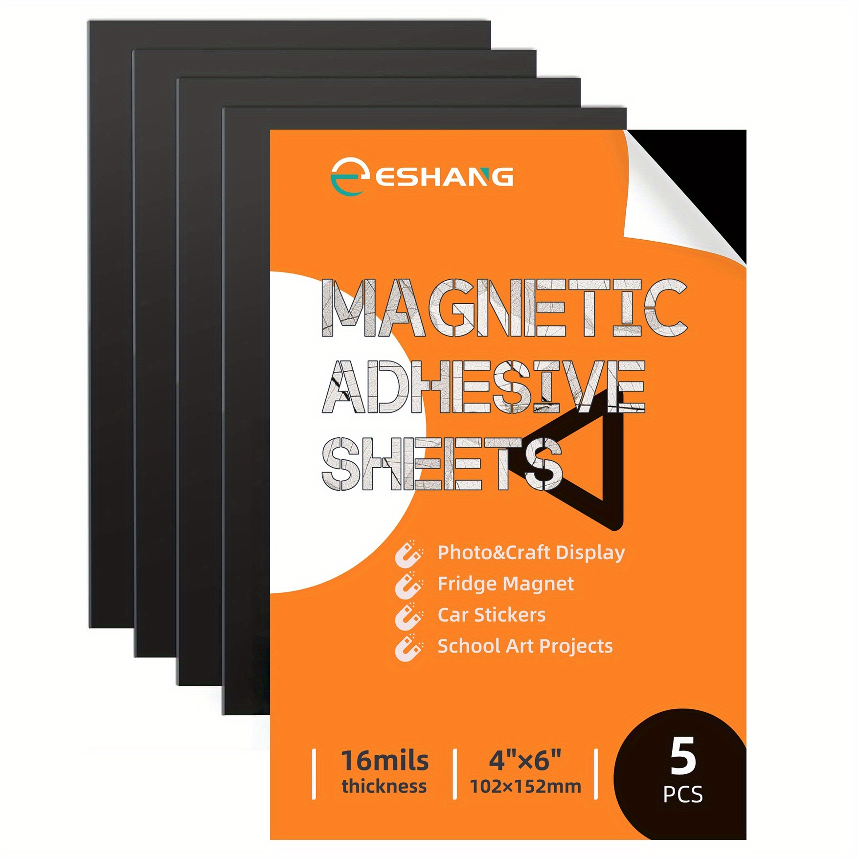 10 Pack Magnetic Sheets With Adhesive Backing - 8x10 Inch, Cut-to-Size For Photos, Crafts, Signs, Refrigerator Magnets - View #2