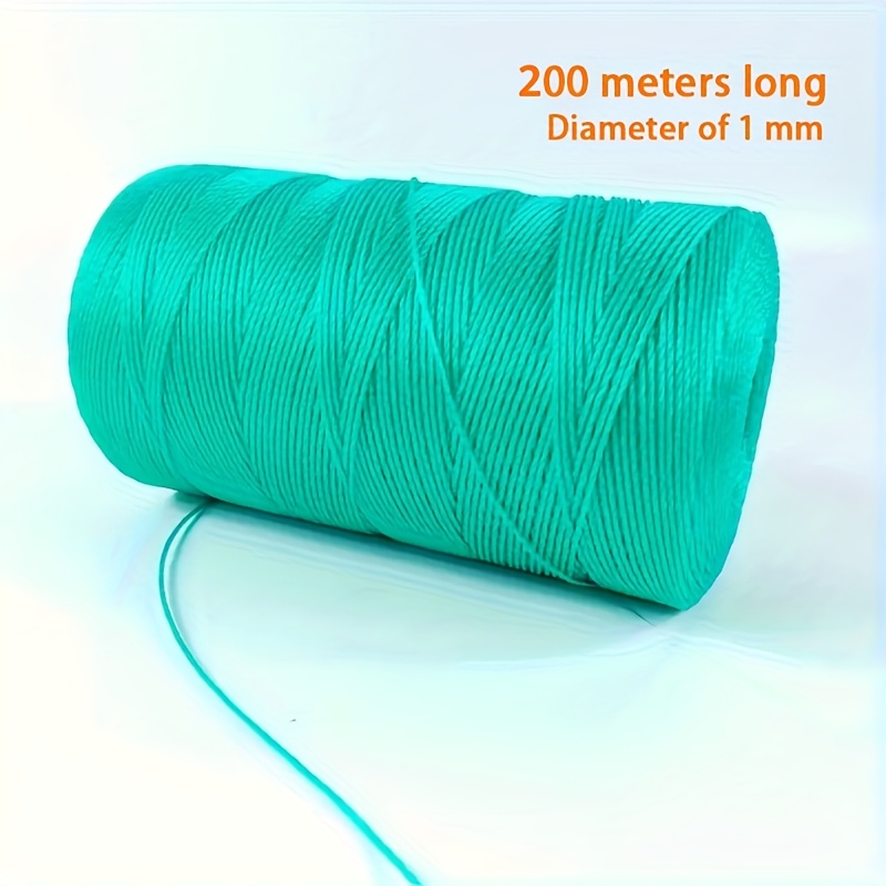 Snur durabil de grădină verde de 200 m - diametru de 1 mm, legare din plastic pentru legume, roșii etc. - ideal pentru sere, paturi de flori, plase de pescuit și activități de grădinărit, rezistență ridicată și ușor de tăiat