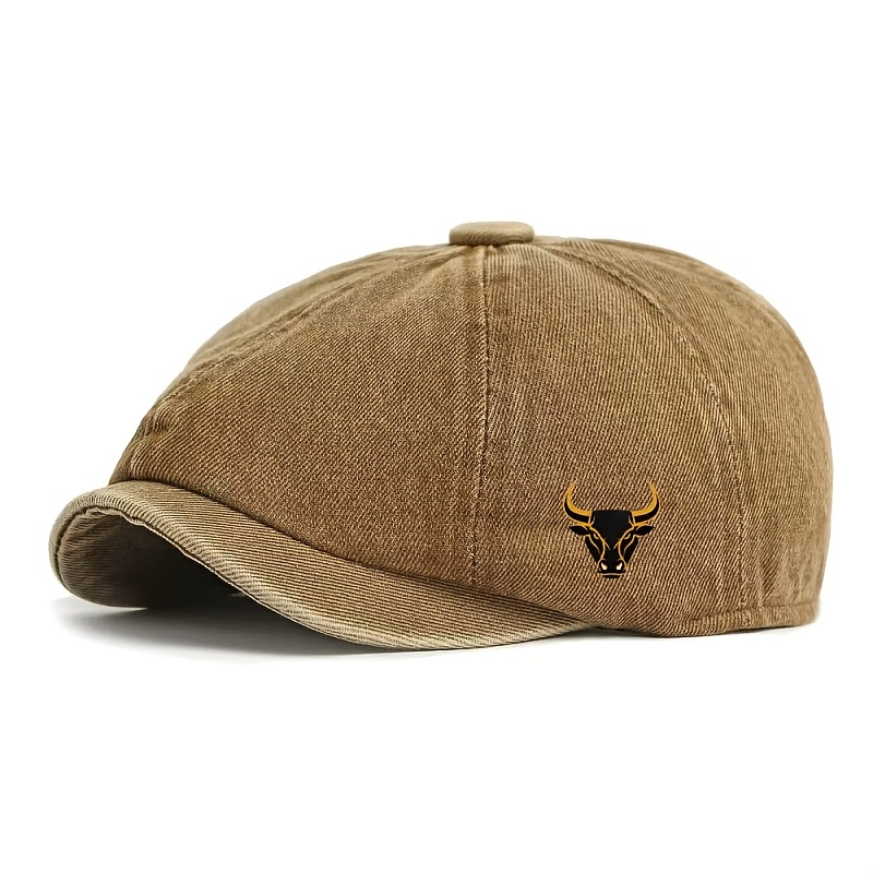 TEMU Casquette de marche vintage à huit pointes pour homme, légère, adaptée à toutes , durable pour un port , confortable à . Présente des de fête