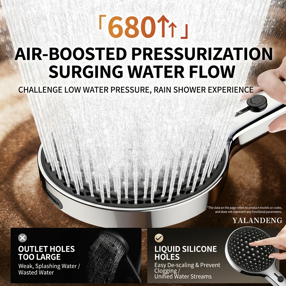 4-Modes High-Pressure Large-Flow Adjustable Shower Head