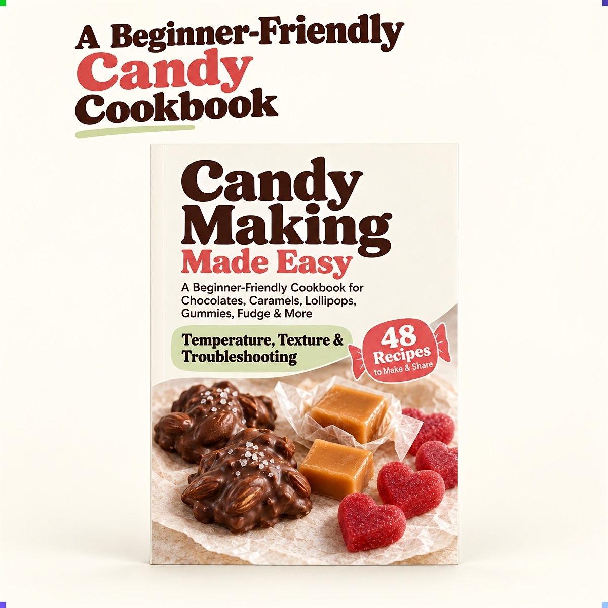 TEMU Candy Making Made Easy: A Beginner-friendly Cookbook For Chocolates, Caramels, Lollipops, Gummies, Fudge & More - Homemade Sweets And