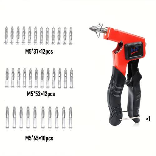 35-teiliges Set Montagezangen, Wandzangen, -Dübel-Set, Montageset, befestigung mit 34 Metall-Dübeln M5, Schrauben in 3 Größen, -Dübelzangen, für wände, Gipskarton, Holzspäne