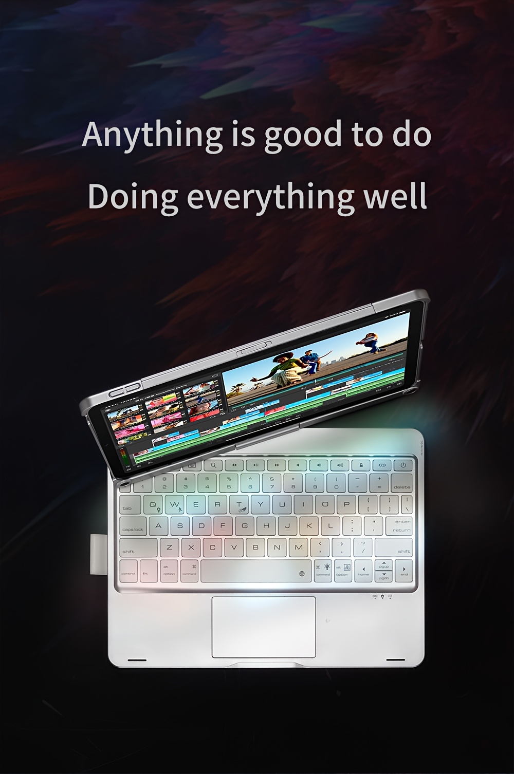 Tablet Case With Keyboard, 360° Rotatable, 7-Color Backlight, Multi-Touch Trackpad, Light, For iPad (10.9", 2022) & iPad 11th (A16, 2025) 722fd84a A7e2 4541 9d28 2c00ab8f2c2c