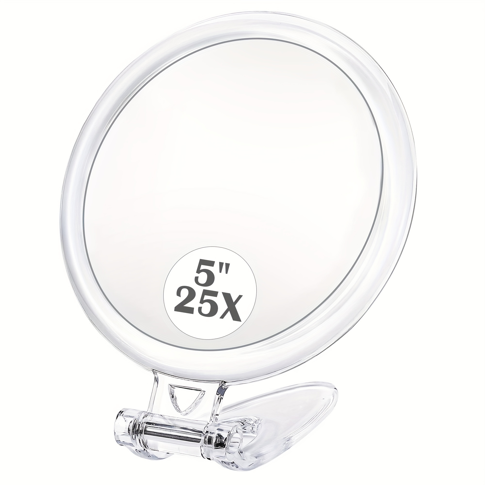 

Miyadiva 25x Magnifying Mirror With Handle, 5in Double Sided 1x/25x Magnifying Makeup Mirror, Travel Magnifying Makeup Mirror, Perfect For Blemish/blackhead Remover