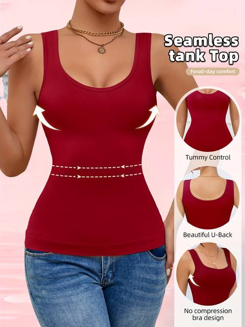 womens seamless tummy control vest sleeveless waist trainer shapewear top for body sculpting and waist shaping