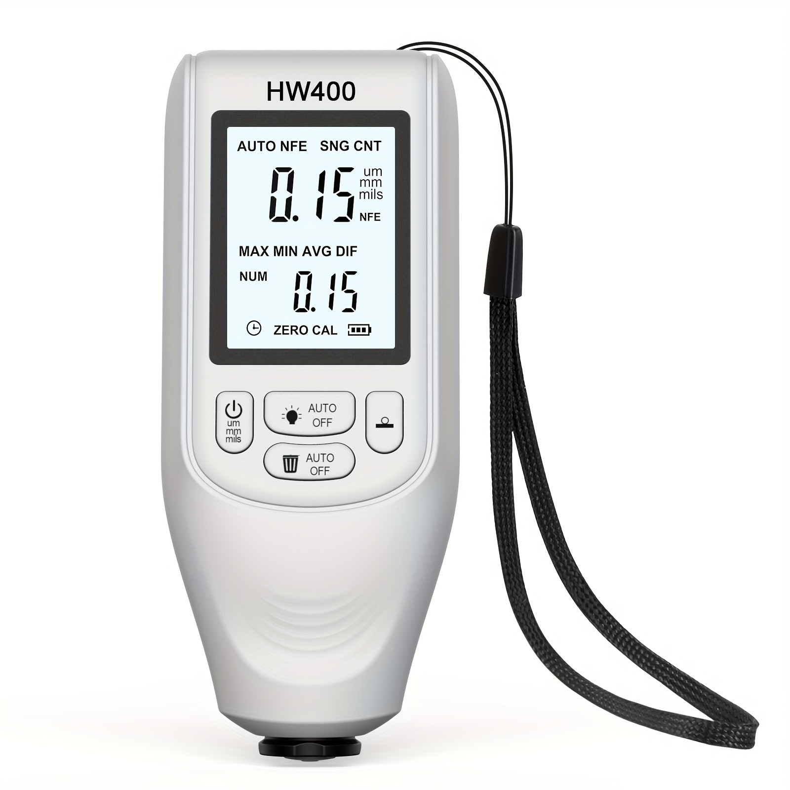   of  400 coating thickness gauge designed for precise measurement suitable for automotive paint and electroplating metal   with a measurement range of 0 2000um for     and non   probes