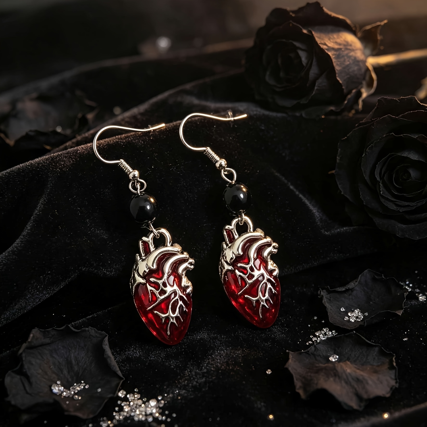 TEMU Pendientes de gótico para mujer - Aretes colgantes tipo de estilo vintage, adecuados para fiestas y uso todo el año, accesorio de para temáticos