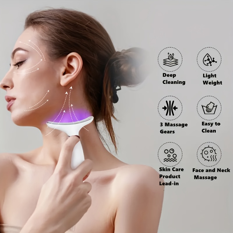 

Rechargeable Face And Neck Massager, 7 Facial Massage Treatment Tools, The Perfect Christmas Gift For Women And Girls