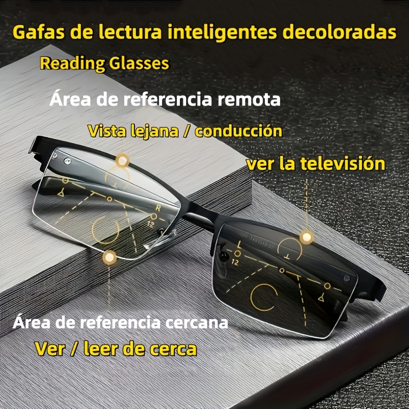 imagen del artículo paquete de 2 gafas fotocromáticas unisex con   tr90 de oscurecimiento automático, lentes de sol  