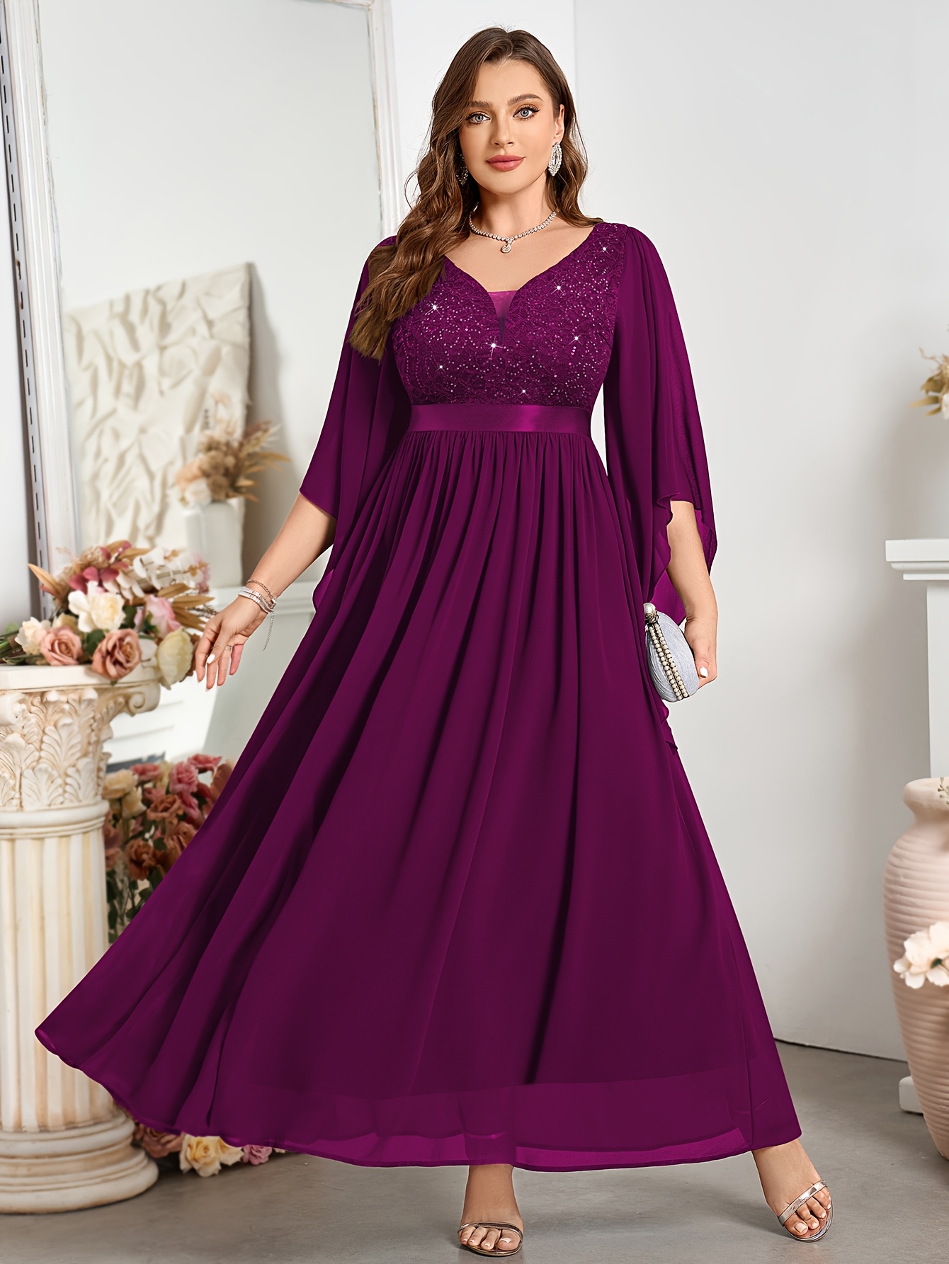 Ninedaily Camicetta Donna Manica Corta Scollo V – Floreale Estate, Viola Chiaro Taglia Large