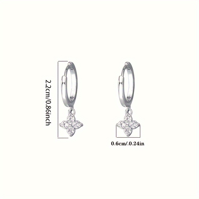Vintage Copper Dangle Earrings with Synthetic Cubic Zirconia