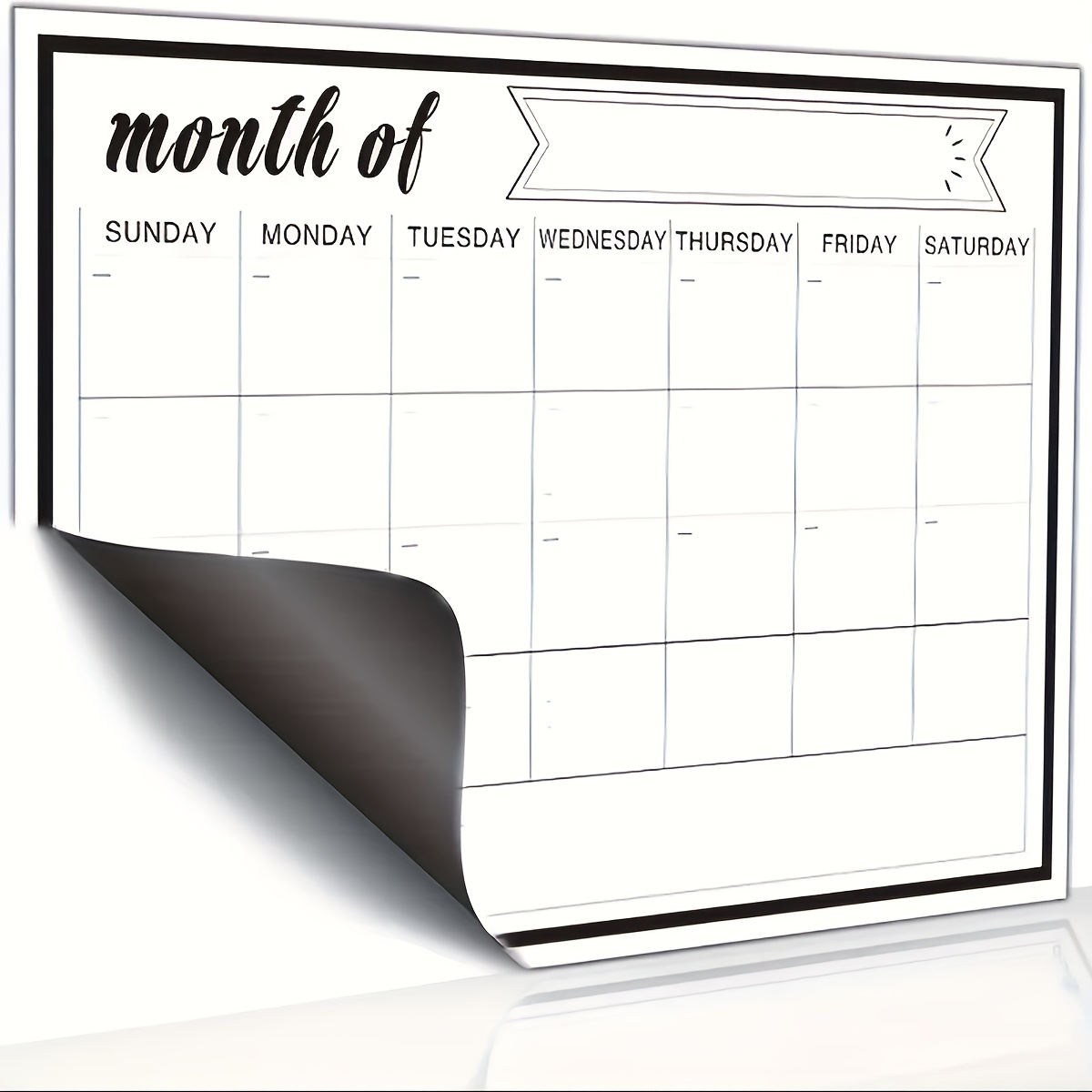 TEMU Magnetic Planner - Magnetic Whiteboard Calendar With Weekly Layout (monday-sunday, To-do List Section), Magnetic Schedule Organizer For Fridge,